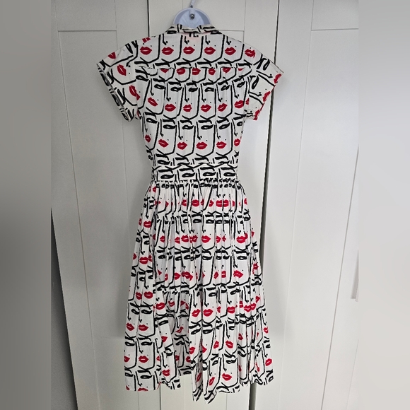 EUC Rare Bernie Dexter Joni Dress in Faces Art Print - Picture 9 of 10